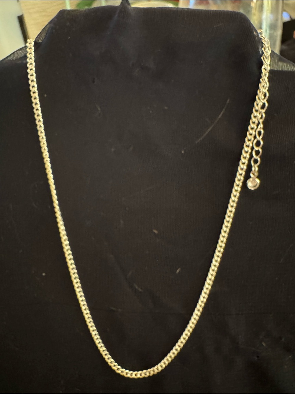 Gold 14-16 inch Cuban link Classic Women's Gold Chain Necklace